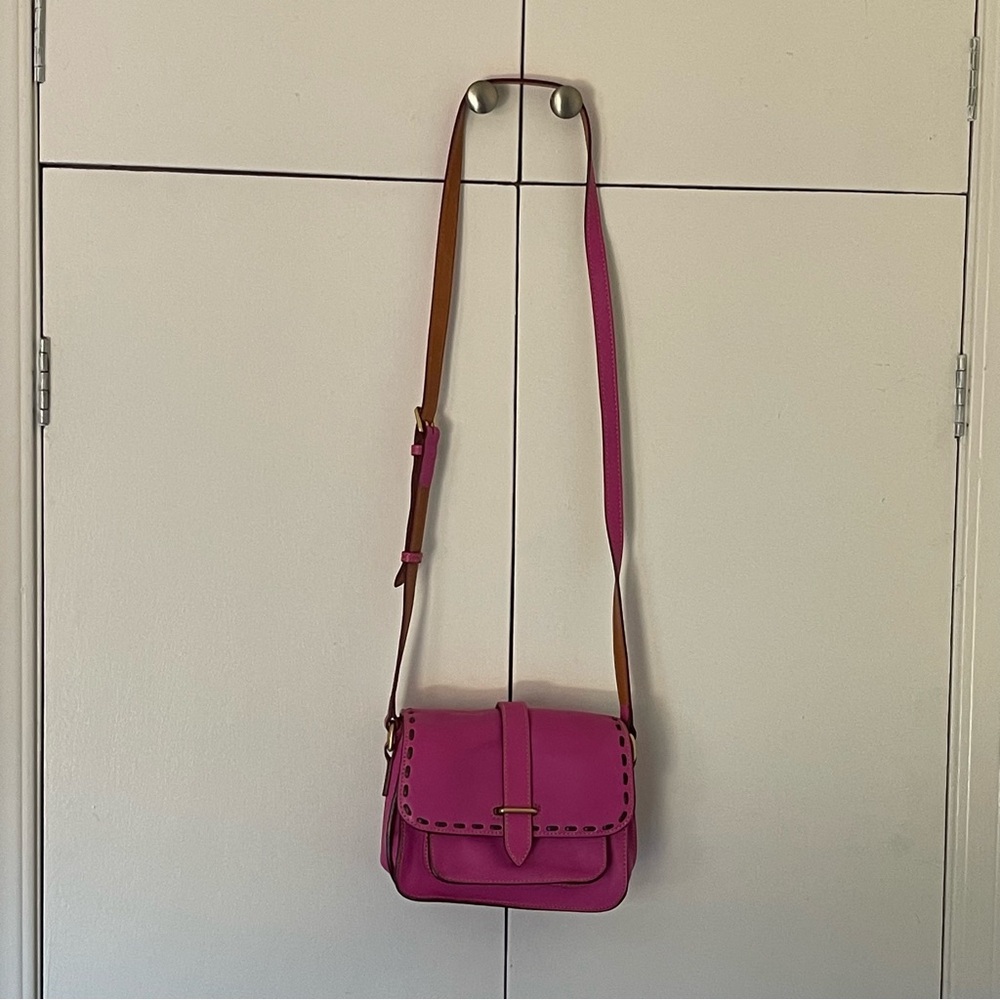Dooney & Bourke Violet Florentine Leather Crossbody Bag - Picture 14 of 14